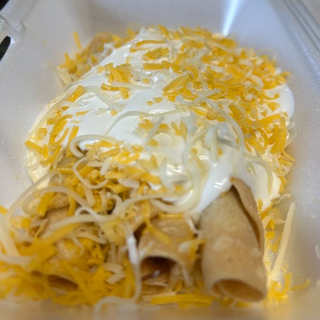 3 Rolled Tacos Only Cheese