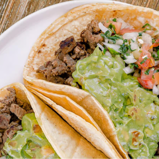 Two Carne Asada Tacos
